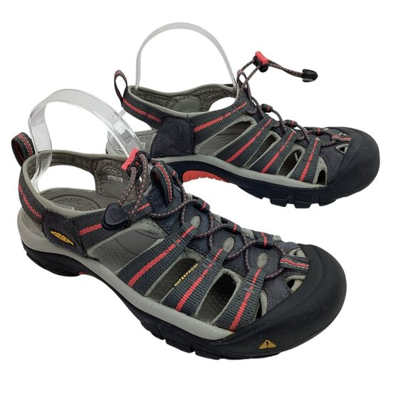 Keen Newport H2 Womens 9 Waterproof Hiking Sandals Gray Orange - Picture 7 of 11